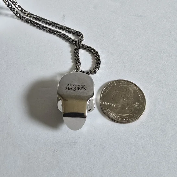 Alexander McQueen Skull Necklace Silver - Picture 6 of 9